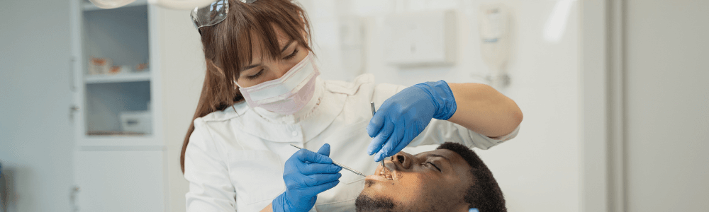 man during orthodontic treatment in maidstone, kent