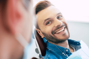 man receiving teeth whitening in maidstone, kent